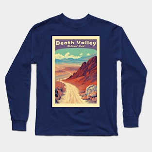 Death Valley National Park Vintage Travel  Poster Long Sleeve T-Shirt